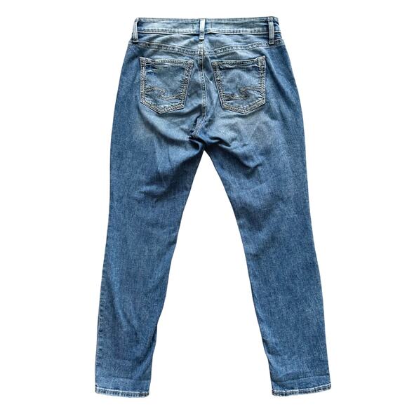 Silver Jeans Women’s Size 28 28x30 Blue Boyfriend ankle mid rise 1228 - Picture 11 of 12